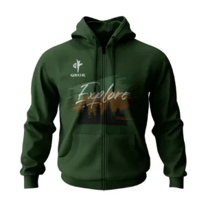 Zipper hoodie green