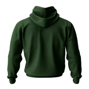 Zipper hoodie green back view