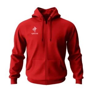 Zipper hoodie red