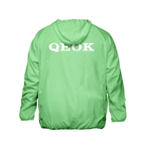 causual jacket green back view