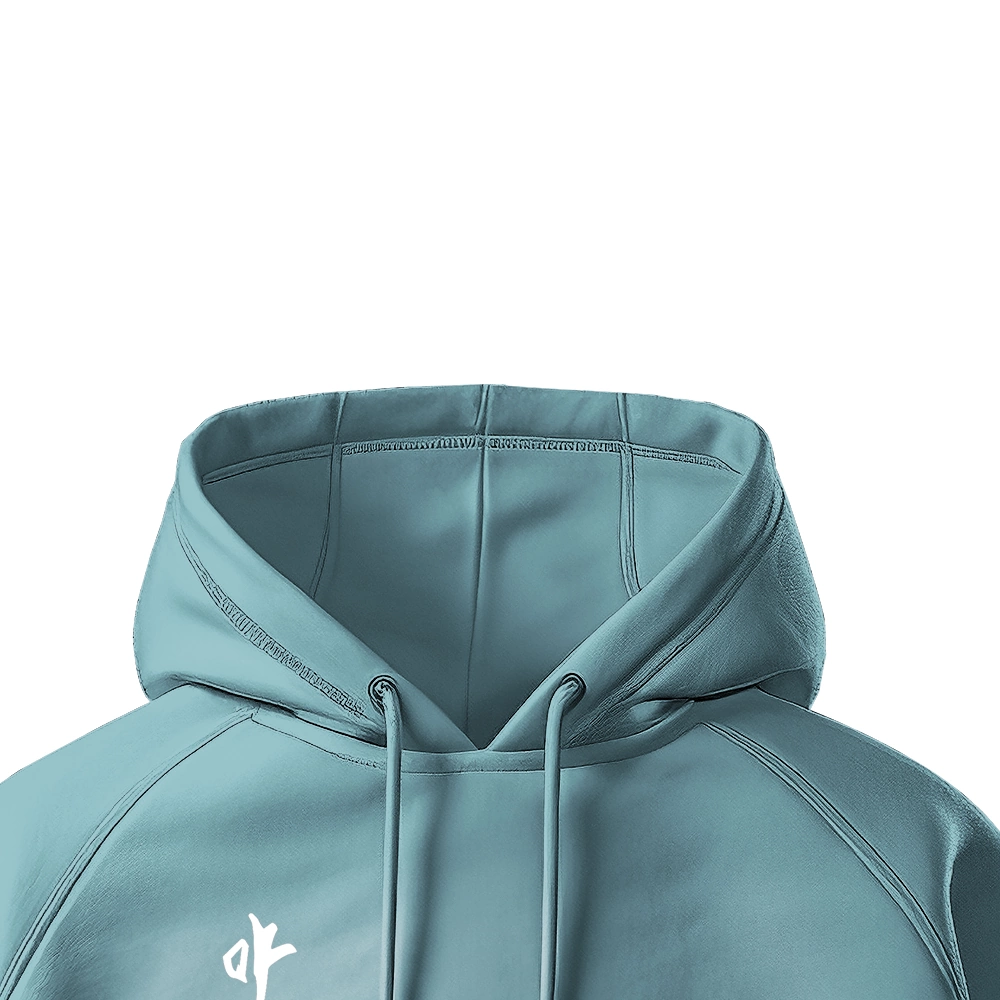 light blue hoodie collar